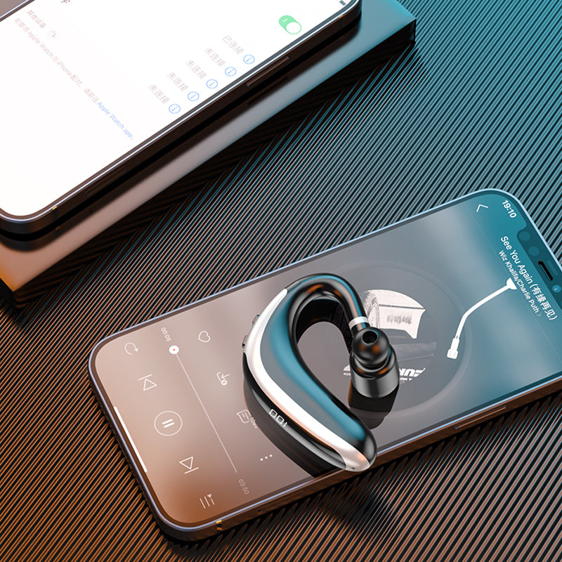 K20 Business Single Ear Wireless Bluetooth Earhook Headset Digital Display Noise Cancelling Calling Music Earphone K20 Business Single Ear Wireless Bluetooth Earhook Headset Digital Display Noise Cancelling Calling Music Earphone